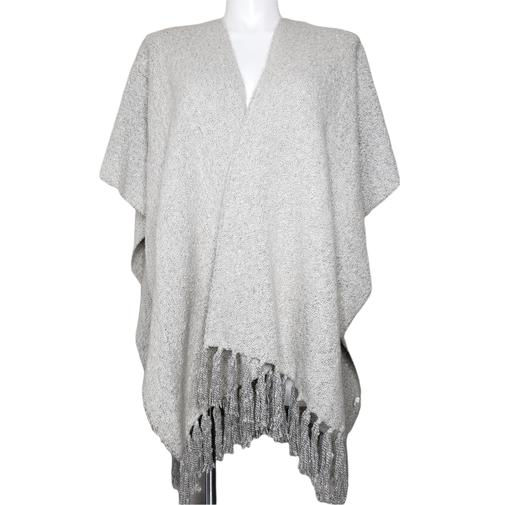 Universal Thread | Light Pebbled Gray Fringe Hem … - image 1
